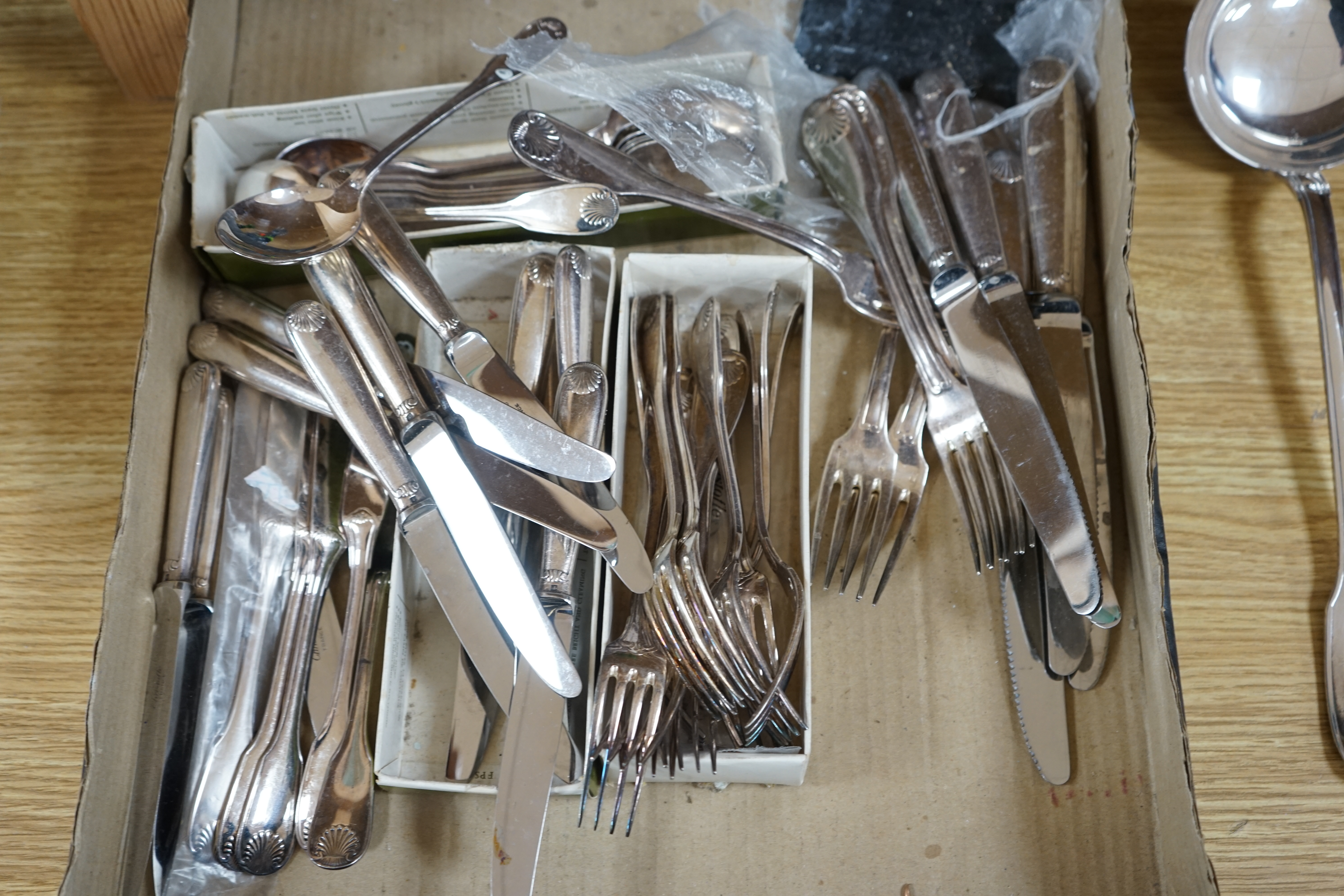 A canteen of Christofle silver plated flatware. Condition - fair as used